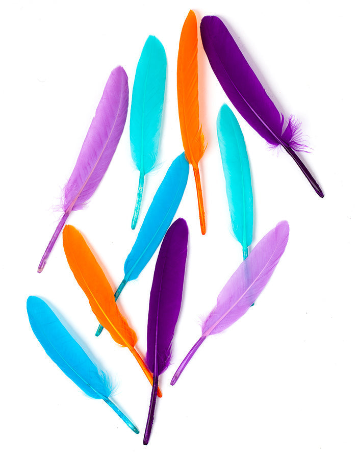 Hajékszer colored feather hair ornament Green AFROline (1pc)